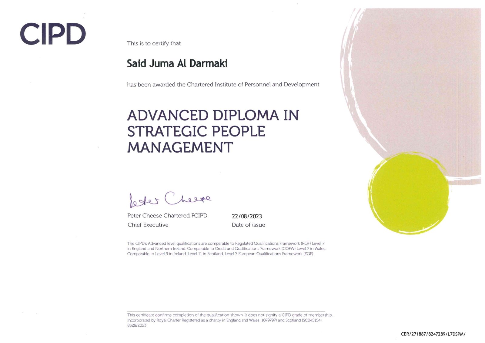 Advance Diploma in Strategic People management